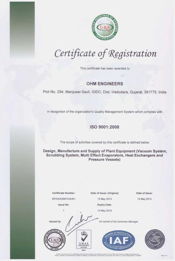 ISO Certificate