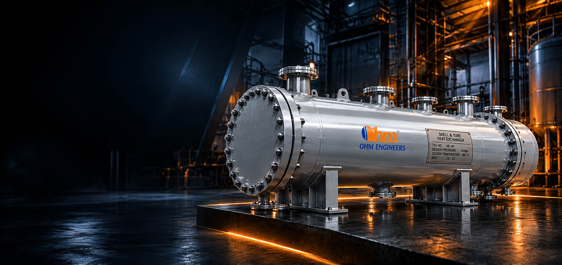Shell-and-tube heat exchanger at Ohm Engineers